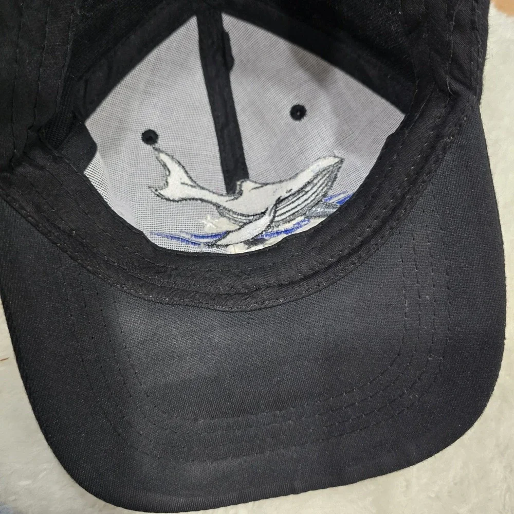 Ensenada Baja Mexico Whale Souvenir‎ Baseball Cap Hat - Black - Embroidered